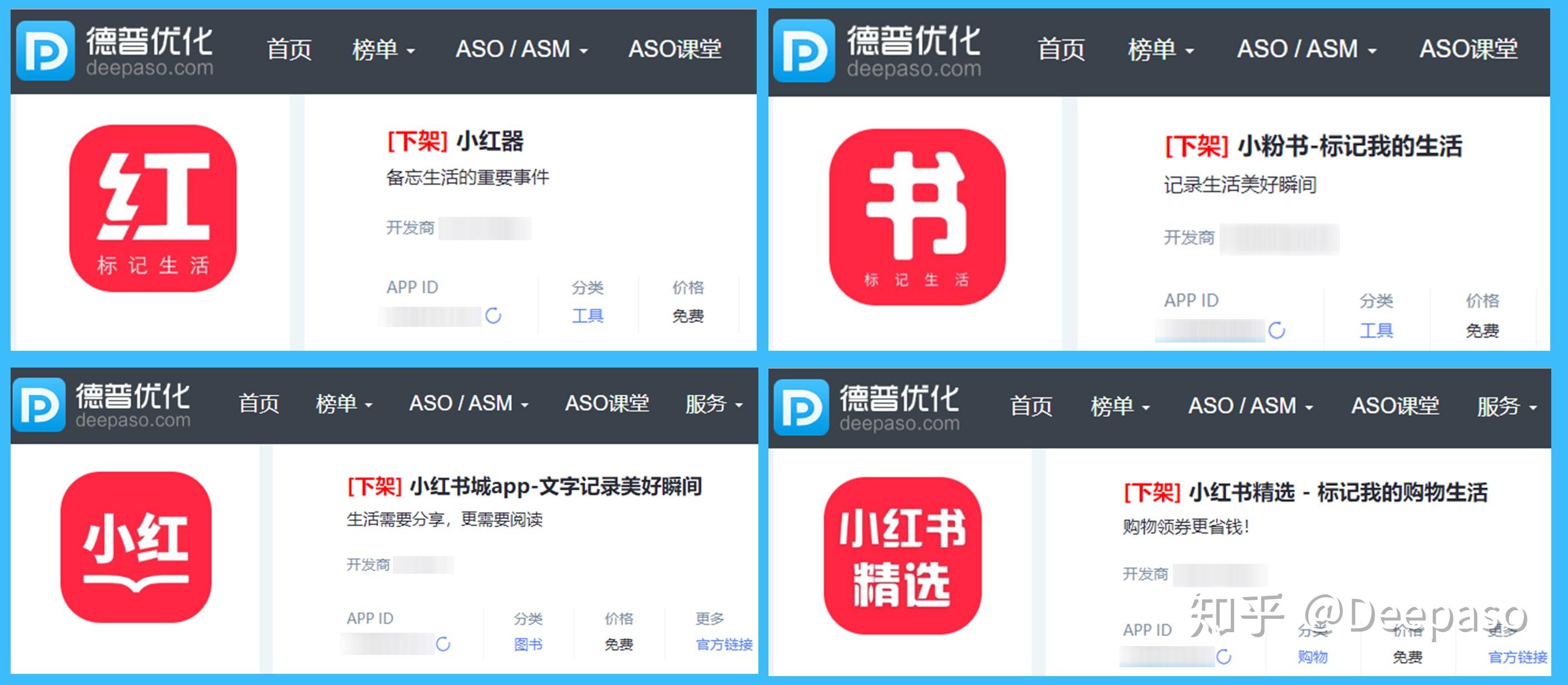 出现大量logo或名称相似的"小红家族"类app,迅速顶替小红书的位置,接