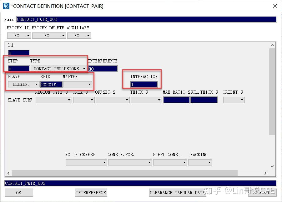  ansa abaqus contact 