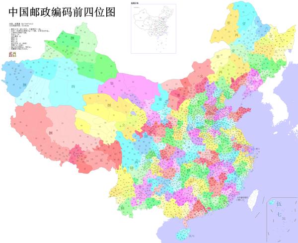 一张全国前四位邮编的分布图 - 知乎