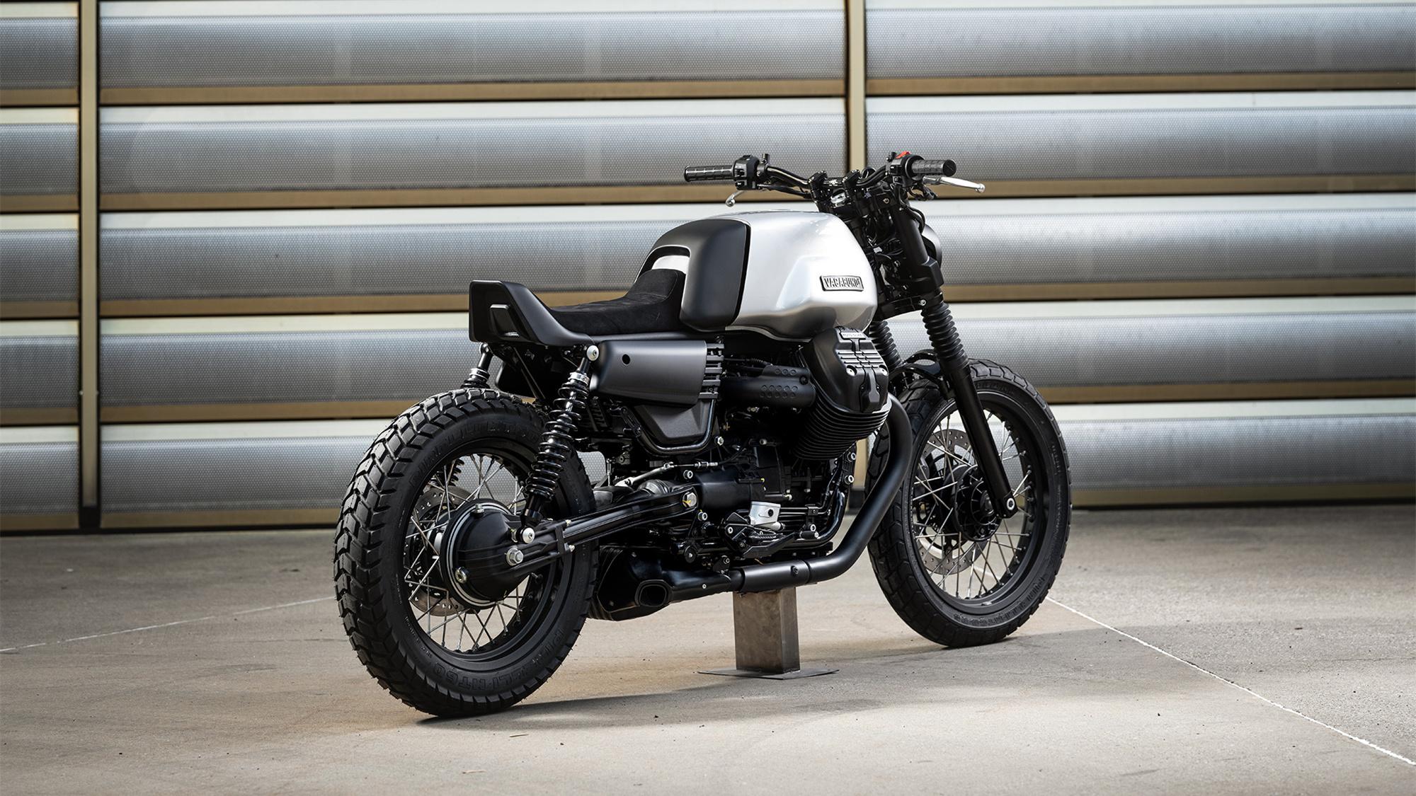 现代极简主义,奥地利改装厂定制摩托古兹v7,3d打印是亮点