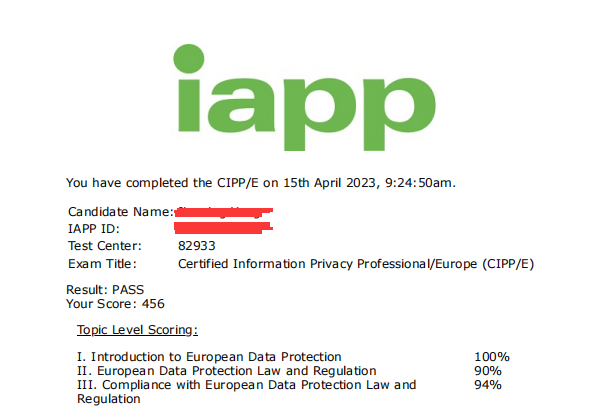 CIPP-E Testfagen