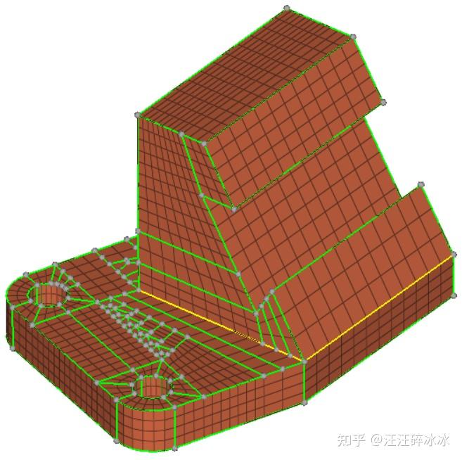 模具滑塊結構化網格劃分