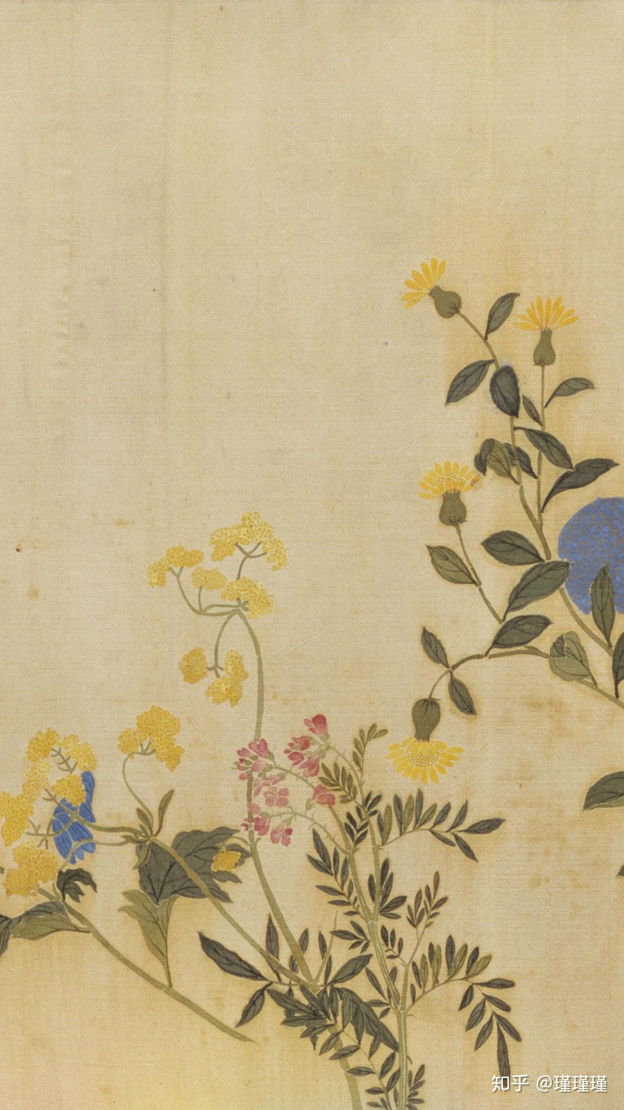 蒋廷锡塞外花卉图卷清