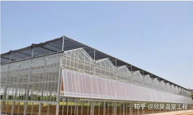 欣昊农业连栋玻璃温室大棚开窗系统简介