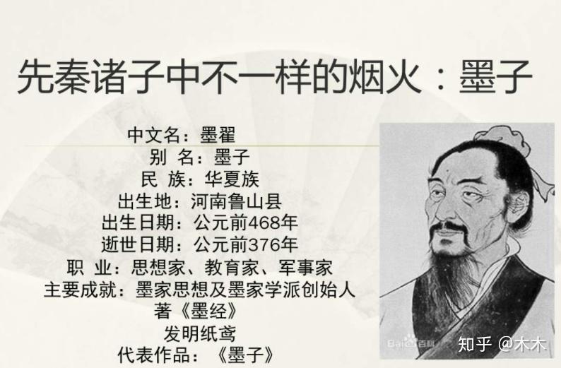 墨家创始人墨子儒家的主要反对派是古代黑社会老大