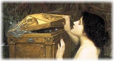 潘多拉的魔盒手绘图片