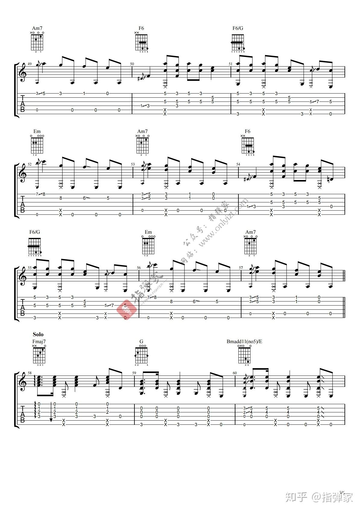 附谱疯狂迪士尼madatdisney吉他指弹独奏