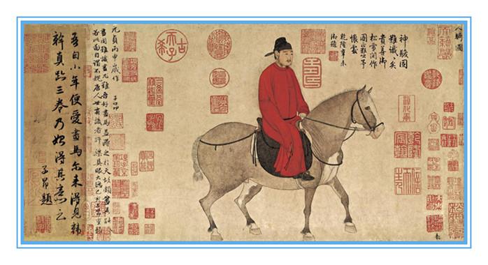 托物言志抒怀畅意赏松雪之人骑图