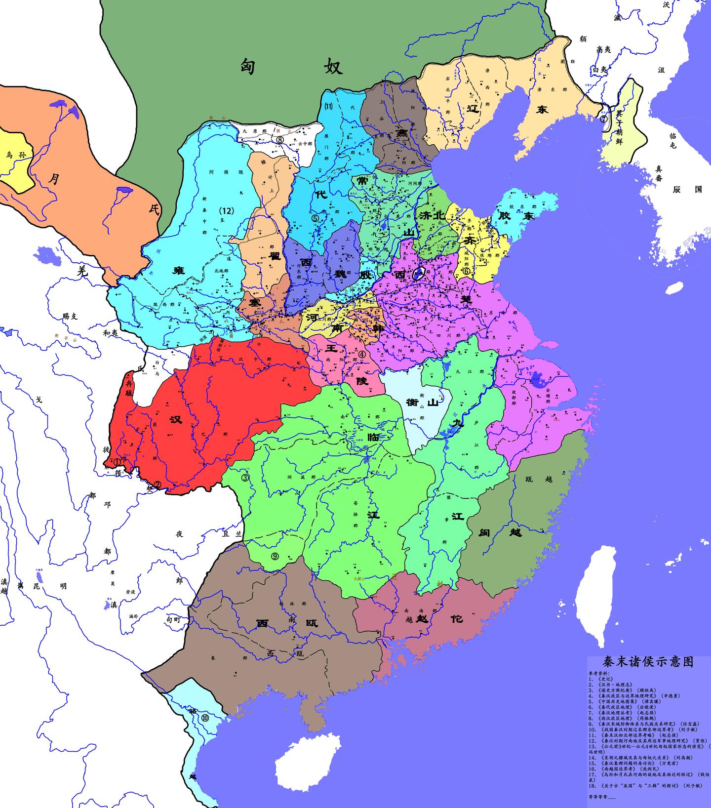 秦末十八路诸侯放大版 - 知乎