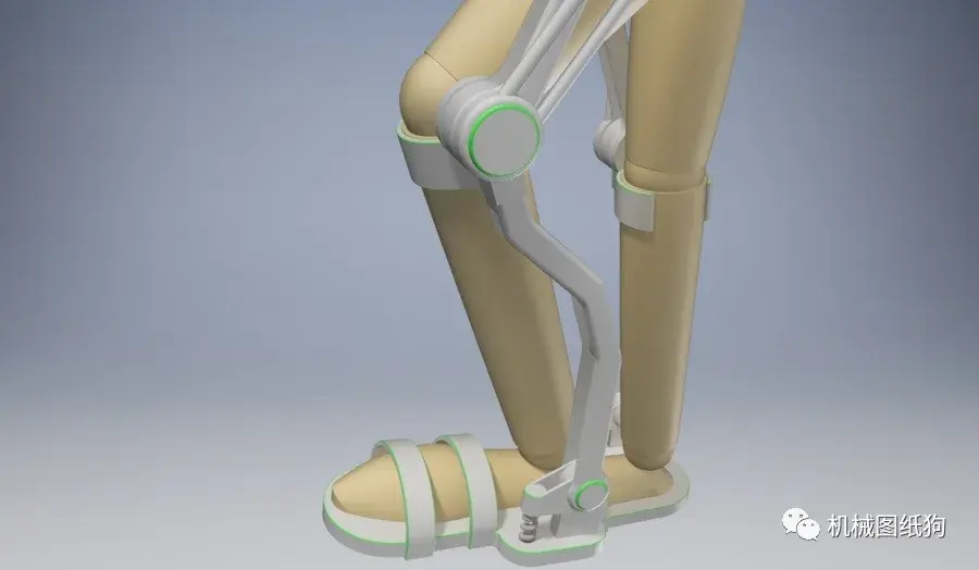 工程机械exoskeleton简易下肢外骨骼3d数模图纸stp格式