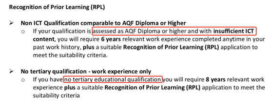 澳大利亚计算机协会ACS基本要求是什么?