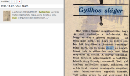 （1935 年 11 月 7 日  8 ora ujsag 的报道：自杀歌曲）