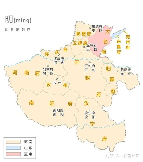 明朝河南府县地图图片