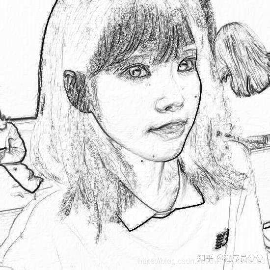 学了这么久的编程用python给女朋友画张素描吧