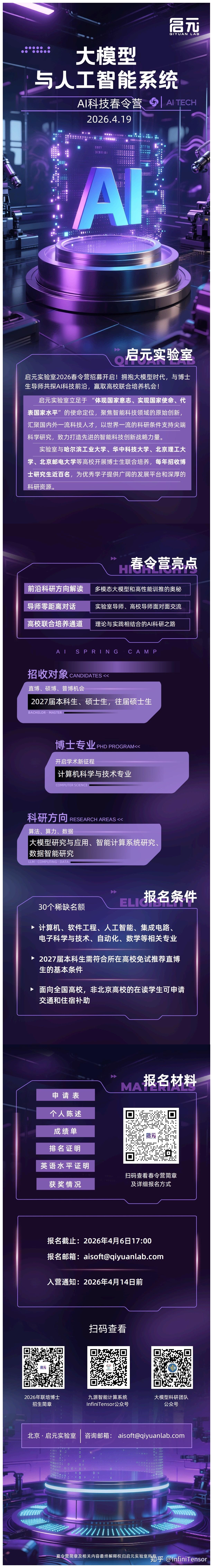 启元实验室2026春令营招募开启!拥抱大模型时代,与博士生导师共探AI科技前沿,赢取高校联合培养机会! - 知乎
