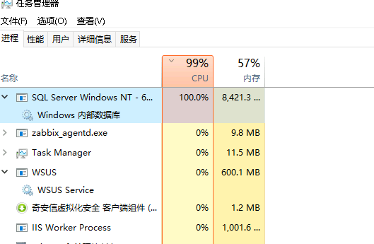 windows服务器部分进程cpu占用过高缓解方法