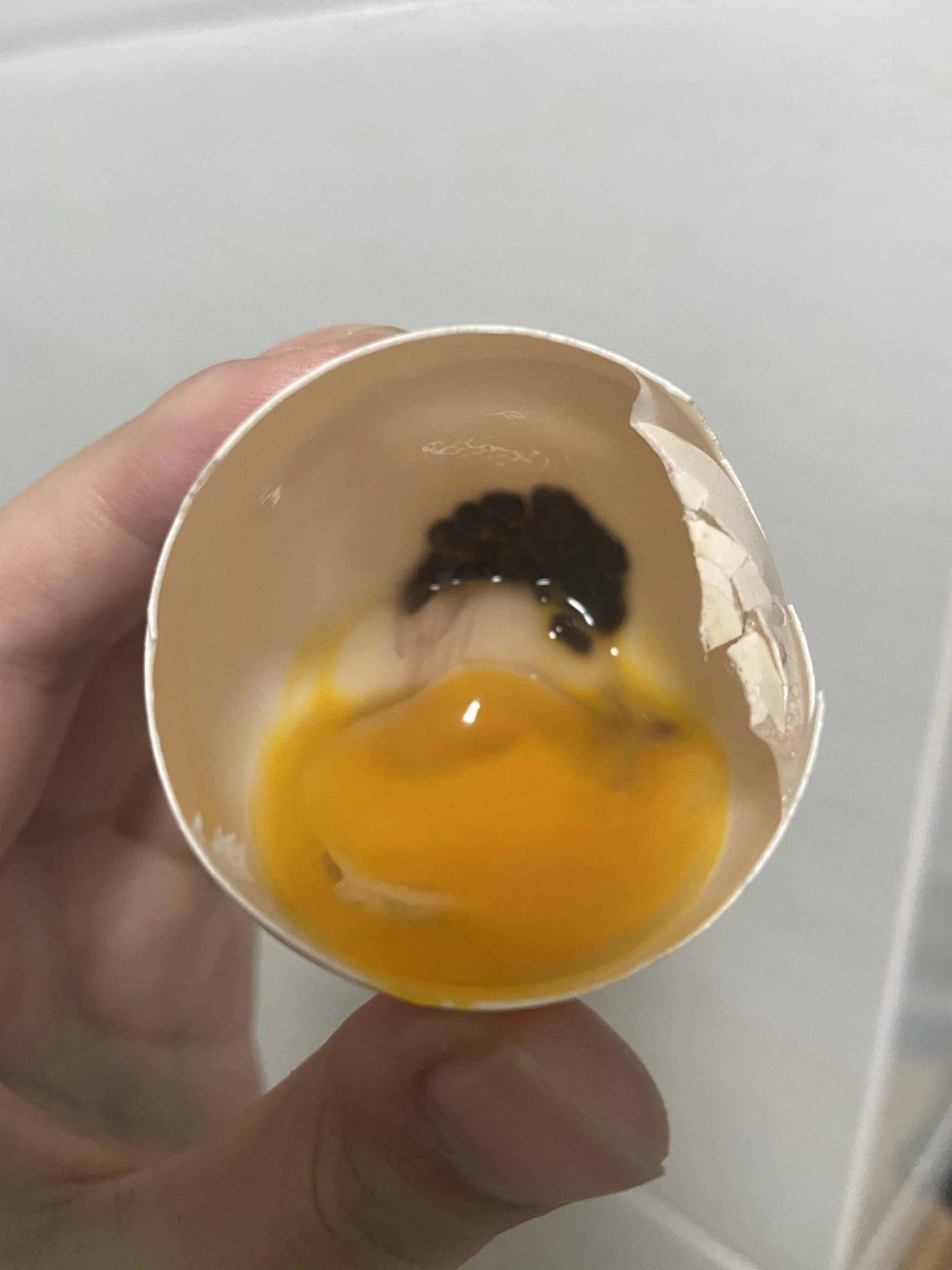 鸡蛋壳内有黑点能吃吗