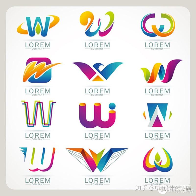 【83期】矢量时尚简约抽象创意英文字母变形logo源文件,给你更多灵感