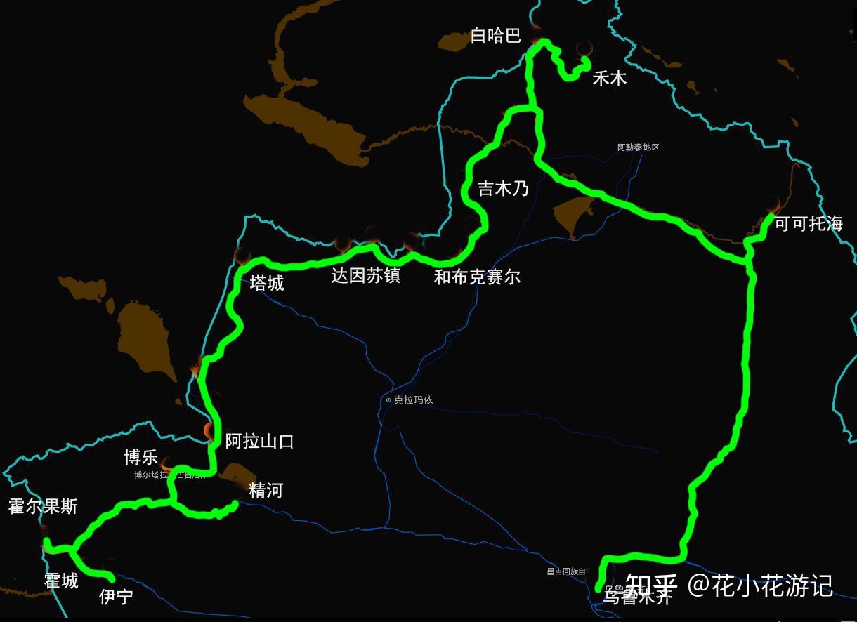 一张导航图自驾游西部大环线这是一次波澜壮阔的旅行