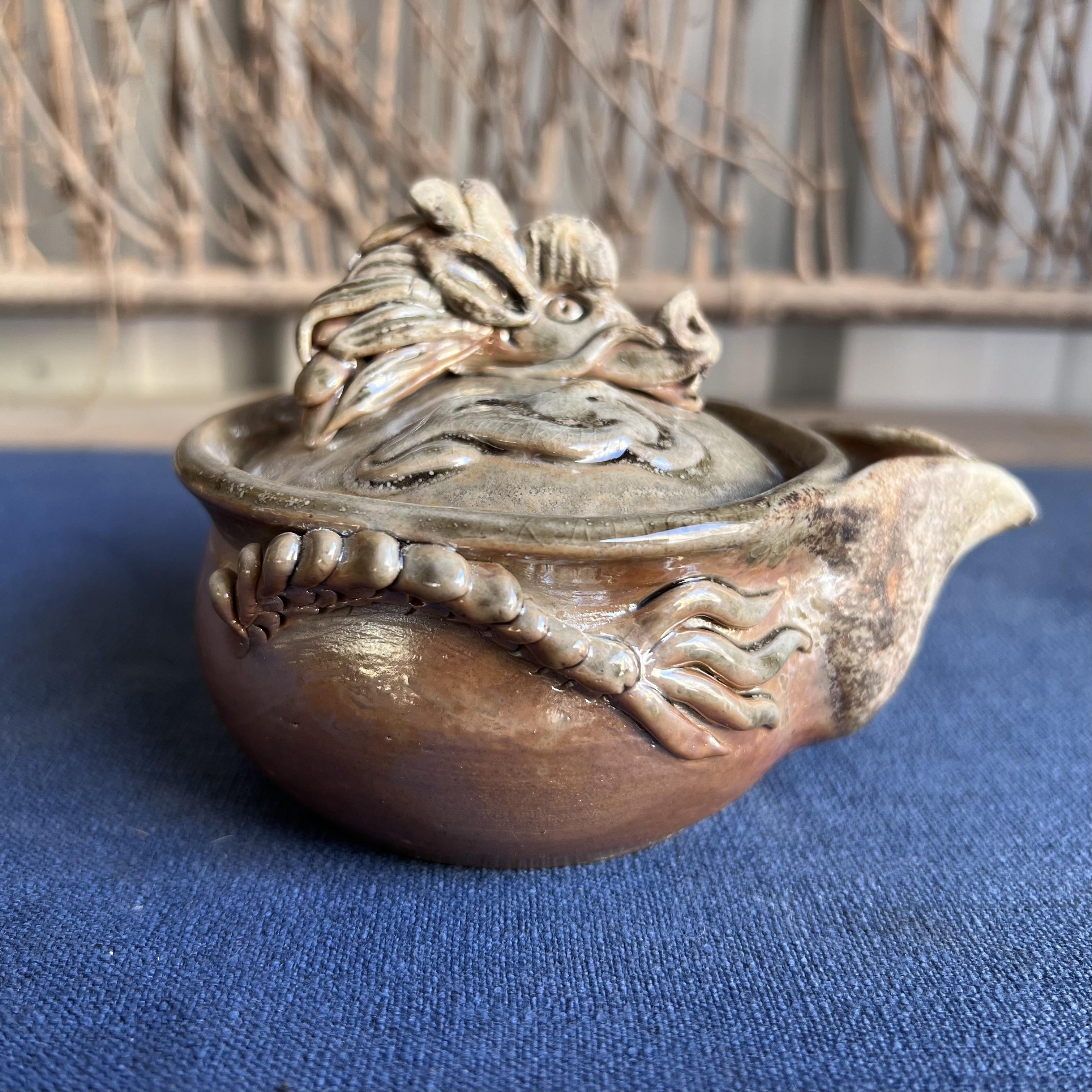 柴烧记二十五柴烧界的法拉利瓷器龙造型宝瓶茶壶拿上就喜欢的茶器