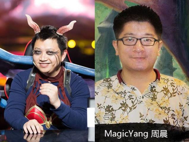 "抗韩英雄"magic yang(左)与 bbc(右)每到星期五和星期天的晚上7点半