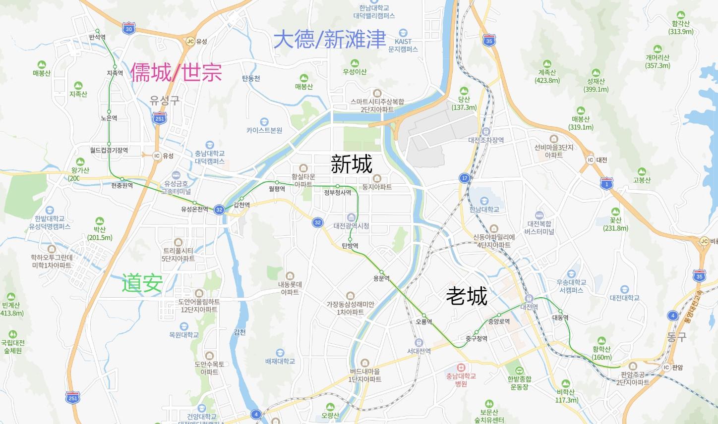 韩国地方城市的轨交(1): 大田地铁