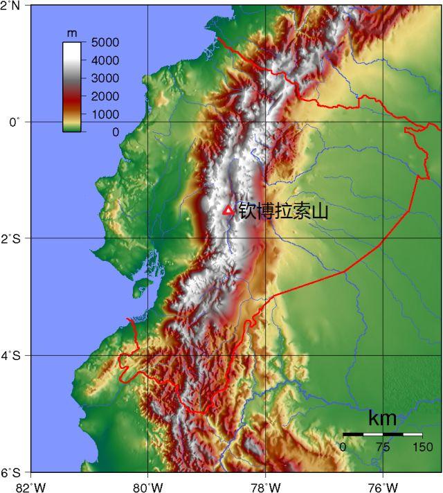 安第斯山脉位置地图图片