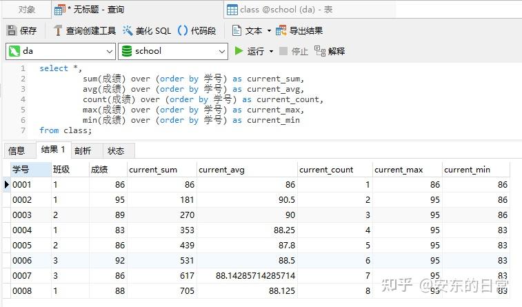 sql-窗口函数 - 知乎