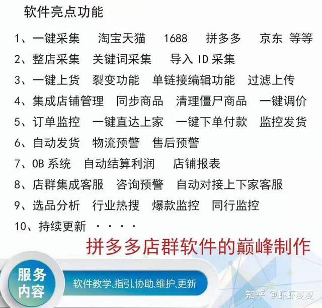 拼多多无货源店群软件代理贴牌水熊掌柜拼上拼采集红象上货软件拼多多