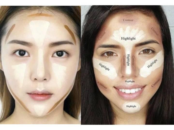 歪歪找了 pony 和一位欧美博主画修容的方法来做个对比:之所以会出现