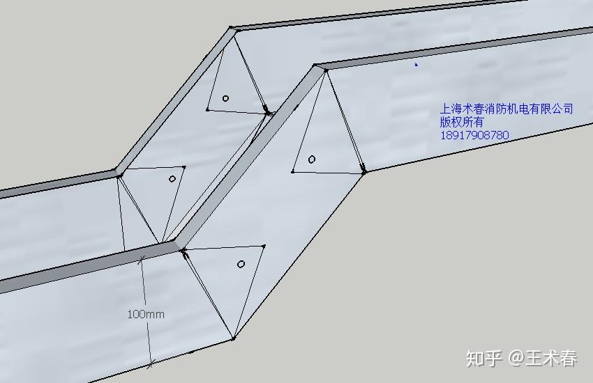 桥架爬坡切割图图片